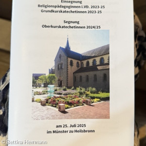 Programm Einsegnung Relpäd und Oberkurskatechetinnen 2025